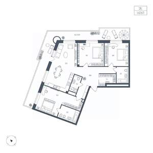 2-к квартира, вторичка, 143м2, 7/10 этаж