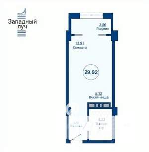 1-к квартира, вторичка, 30м2, 12/24 этаж