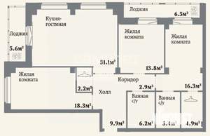3-к квартира, вторичка, 111м2, 10/14 этаж