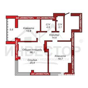 3-к квартира, вторичка, 81м2, 6/20 этаж