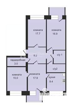 4-к квартира, вторичка, 100м2, 3/5 этаж