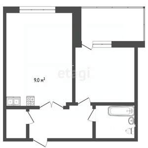 2-к квартира, вторичка, 50м2, 13/19 этаж