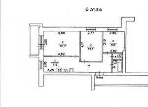 3-к квартира, вторичка, 68м2, 5/9 этаж