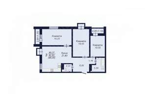 3-к квартира, вторичка, 84м2, 6/15 этаж