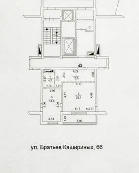 1-к квартира, вторичка, 55м2, 11/13 этаж