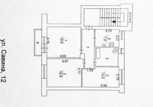 3-к квартира, вторичка, 72м2, 3/4 этаж
