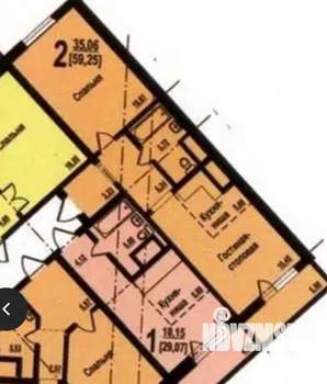 2-к квартира, вторичка, 54м2, 5/19 этаж