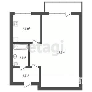 1-к квартира, вторичка, 38м2, 3/10 этаж