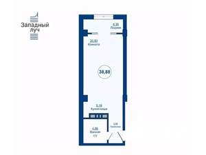 1-к квартира, вторичка, 39м2, 5/25 этаж