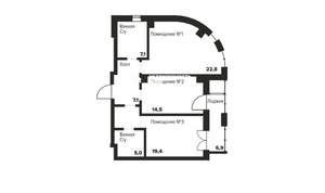 3-к квартира, вторичка, 76м2, 10/31 этаж