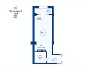 1-к квартира, вторичка, 42м2, 13/24 этаж