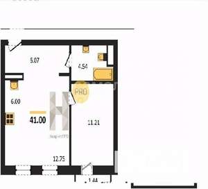 1-к квартира, вторичка, 41м2, 4/10 этаж