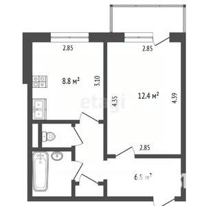 1-к квартира, вторичка, 32м2, 10/10 этаж