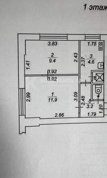 2-к квартира, вторичка, 31м2, 1/5 этаж