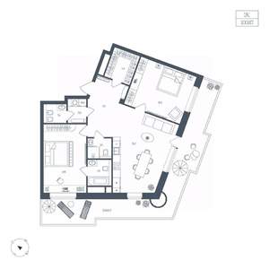2-к квартира, вторичка, 101м2, 3/9 этаж