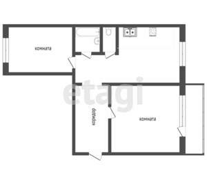 2-к квартира, вторичка, 60м2, 6/10 этаж