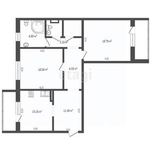 2-к квартира, вторичка, 88м2, 8/10 этаж