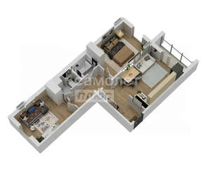 2-к квартира, вторичка, 56м2, 8/20 этаж