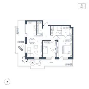 1-к квартира, вторичка, 90м2, 5/8 этаж