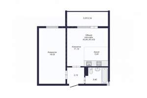 2-к квартира, вторичка, 42м2, 5/10 этаж