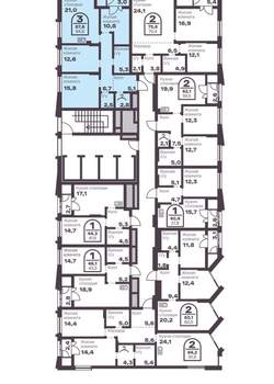 3-к квартира, вторичка, 85м2, 21/8 этаж