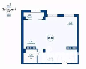 1-к квартира, вторичка, 82м2, 22/24 этаж