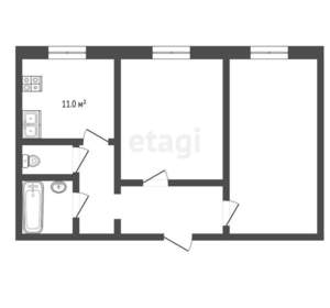 2-к квартира, вторичка, 57м2, 2/10 этаж