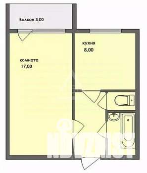 1-к квартира, вторичка, 34м2, 6/10 этаж