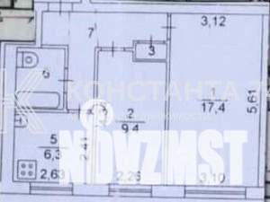 2-к квартира, вторичка, 45м2, 1/5 этаж