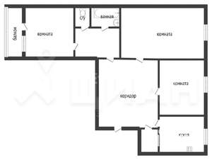 3-к квартира, вторичка, 67м2, 5/9 этаж