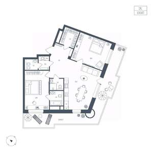 2-к квартира, вторичка, 101м2, 3/9 этаж