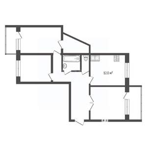 3-к квартира, вторичка, 78м2, 10/10 этаж