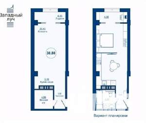 1-к квартира, вторичка, 39м2, 4/24 этаж