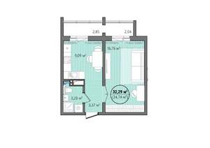 1-к квартира, вторичка, 38м2, 10/13 этаж