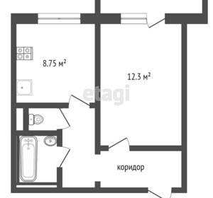 1-к квартира, вторичка, 40м2, 1/10 этаж