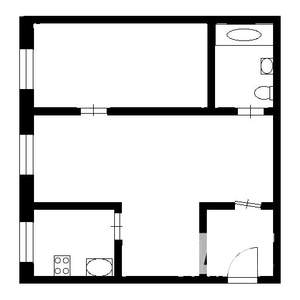 2-к квартира, вторичка, 44м2, 1/5 этаж