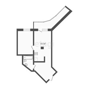 2-к квартира, вторичка, 56м2, 18/19 этаж