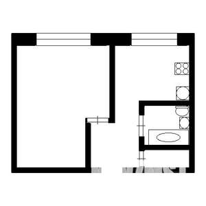 1-к квартира, вторичка, 36м2, 1/5 этаж