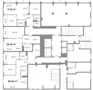 3-к квартира, строящийся дом, 71м2, 2/24 этаж