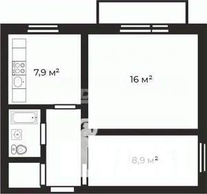 2-к квартира, вторичка, 41м2, 2/10 этаж