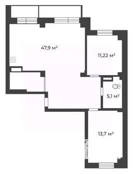 3-к квартира, вторичка, 81м2, 8/20 этаж