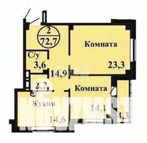 2-к квартира, вторичка, 73м2, 4/16 этаж