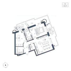 2-к квартира, вторичка, 101м2, 3/6 этаж