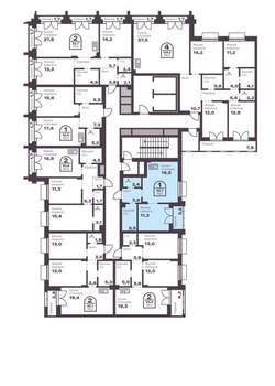 1-к квартира, вторичка, 43м2, 2/8 этаж