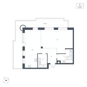 1-к квартира, вторичка, 90м2, 5/7 этаж