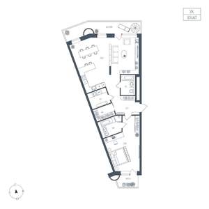 2-к квартира, вторичка, 105м2, 5/6 этаж