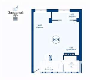 1-к квартира, вторичка, 64м2, 16/24 этаж