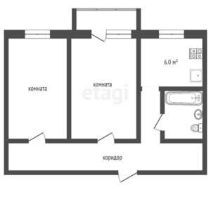2-к квартира, вторичка, 44м2, 5/5 этаж