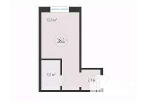 1-к квартира, вторичка, 18м2, 6/10 этаж