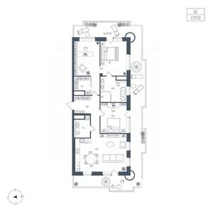 2-к квартира, вторичка, 127м2, 3/7 этаж